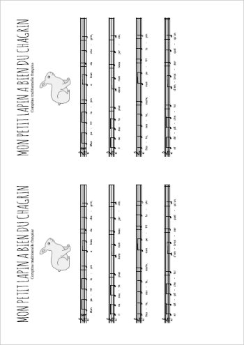 Mon petit lapin a bien du chagrin Partition gratuite